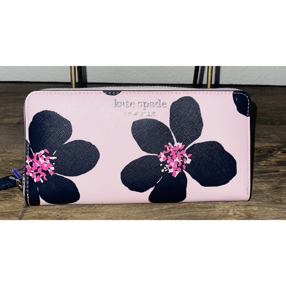NWTKate Spade Cameron Grand Flora Neda Large Continental Wallet Serendipity Pink